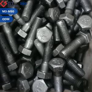 Boulons hexagonaux lourds en acier HDG galvanisé noir, alliage B16 ASTM A193 Grade Gr B5 B7 B7M, avec écrous A194 2H 2HM - Product Image 4