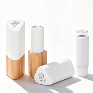 Envase para Lápiz <span class=keywords><strong>Labial</strong></span>, Pintura Blanca, Bambú, Madera Ecológica, Recargable, Biodegradable, Tubo Vacío para Bálsamo <span class=keywords><strong>Labial</strong></span> - Product Image 1