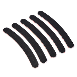 Lima de Uñas Curva Negra de Grano 100/180 con Punta Afilada Falcate, Pulidor de Doble Cara para Herramientas de Manicura y Pedicura - Product Image 5