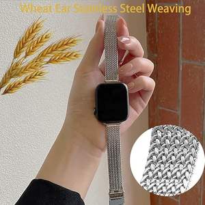 Correa de reloj de acero inoxidable Ultra Luxury de 22MM para <span class=keywords><strong>Apple</strong></span> <span class=keywords><strong>Watch</strong></span>, reemplazo de banda transpirable para IWatch Series 1-10 - Product Image 2