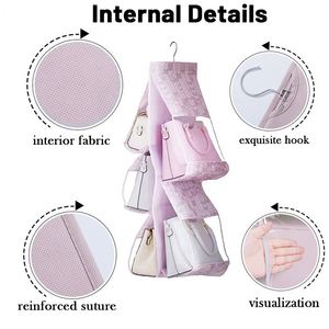 6 Layers Folding Sundry Pocket Handbag Hanging Dust <b>Bag</b> Storage Organizer Closet - Product Image 4
