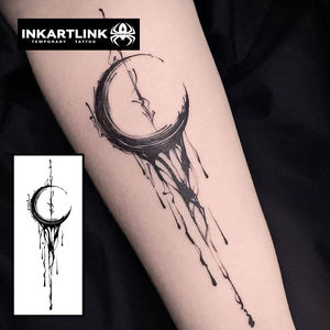 สติกเกอร์สักลายหยดน้ำหมึกเหมือนจริงแบบกึ่งถาวร ติดทนนาน 2 สัปดาห์ 15 วัน สำหรับตกแต่งร่างกาย ผู้หญิง ผู้ชาย แขน ไหล่ ขายส่ง - Product Image 2