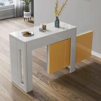 Table à manger extensible multi-sections transformable avec glissière