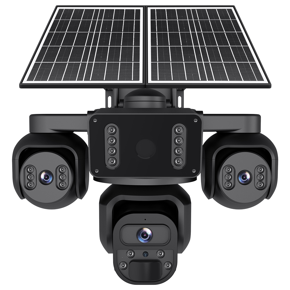 YANX AOV Solar Security Camera – 4G PTZ Outdoor CCTV with Floodlight, Siren &amp; Two-Way Audio