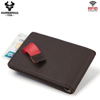Tas Pickup Asli Pria, Dompet Sederhana dan Ringan, Penutup Pickup Ox yang Modis dan Trendi, Tas Kartu Kredit Ultra Tipis