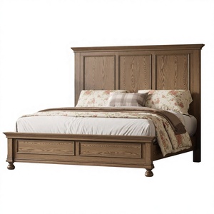 Cadre de lit king-size en pin massif, 652 pouces de hauteur, lit plateforme traditionnel, tête de lit colonne romaine, pieds robustes, très résistant - Product Image 1
