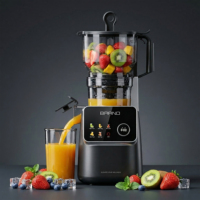 Extracteur de jus commercial électrique 6,1 pouces à pression à froid pour oranges, fruits et légumes – Machine à jus à mastication lente