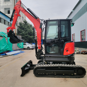 รถขุดขนาด 3.5 ตัน ยี่ห้อใหม่ ราคาโรงงาน เครื่องยนต์ Kubota รถขุดขนาดเล็ก มาตรฐาน EPA/CE พร้อมเครื่องปรับอากาศ ล้อยาง - Product Image 1