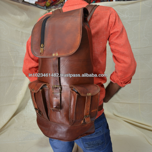 Mochila de piel auténtica hecha en India - Product Image 1