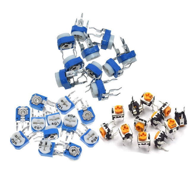 RM063 RM065 WH06 Trimmer Potentiometer Adjustable Resistor 100R 200R 500R 1K 5K 10K 20K 50K 100K 200K 500K 1M Variable Resistors