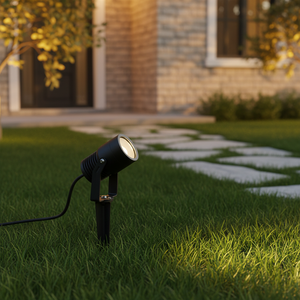Lampe <span class=keywords><strong>LED</strong></span> d'extérieur à piquet pour jardin, IP65, 10W, DC24V, aluminium, blanc chaud - Product Image 3