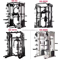 Machine Smith multifonctionnelle Dinuo pour la maison, équipement de musculation, rack de musculation avec croisement de câbles pour un entraînement complet du corps