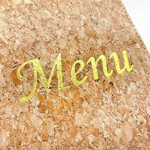 Porte-menu en cuir pour restaurant, format 8,5 x 14 pouces, double page, fixation par vis. - Product Image 6