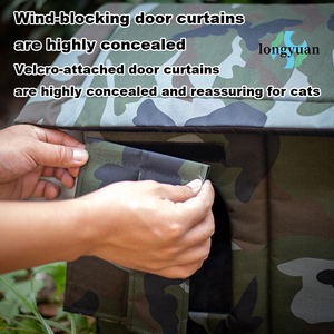 Faltbares Haustier Hundehütte Indoor Winter Warme Katze Hund Streunende Tiere Zelt Katzen haus Tierheim Wasserdichtes Katzen bett im Freien - Product Image 3