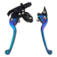 Leviers d'embrayage et de frein de moto pliables, résistants aux chocs, colorés, style ASV, avec supports
