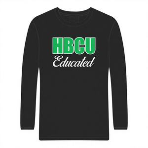 เสื้อยืดแขนยาว 2026 HBCU Educated สีดำ ผ้าฝ้าย 100% ปักลายเชนีล ลายกรีก Sorority Divine Nine Apparel เสื้อยืดสั่งทำพิเศษ - Product Image 1
