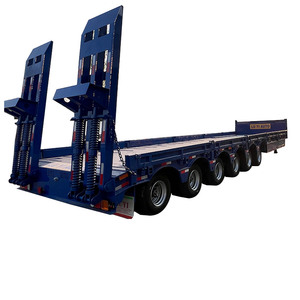 Semirremolque de Plataforma Baja de Seis Ejes para Trabajo Pesado, Transportador de Maquinaria de Gran Tamaño para África, <span class=keywords><strong>Asia</strong></span> Central, Construcción de Minas - Product Image 1
