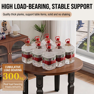 Modern <b>Foldable</b> Metal Coffee <b>Table</b> with Self-Locking Legs and No Installation Required for <b>Small</b> Spaces - Product Image 3