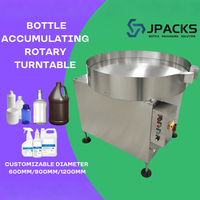 Table rotative d'accumulation automatique personnalisée de 900 mm pour bouteilles rondes en plastique et en verre, pour machine de remplissage