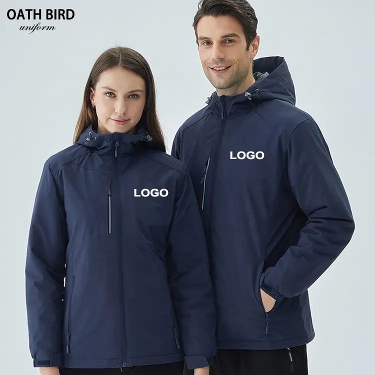 Abrigo de senderismo a prueba de viento con logotipo de la compañía personalizado para hombre, chaqueta de lana Polar impermeable para exteriores, Uniforme de Invierno