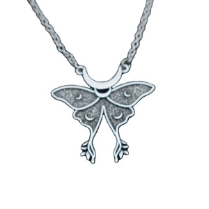 Gothic Luna Moth Necklace <strong>Witch</strong> <strong>Jewellery</strong> - Product Image 2