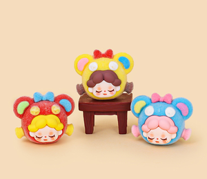 Figurine en peluche décorative de bureau DIY Megan Cute, Série Tête d'Ours Wendy XinHui, pour la salle de diffusion en direct Douyin, assortie aux sacs surprises - Product Image 5