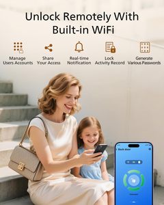Cerradura Inteligente Wi-Fi con Entrada sin Llave para Puerta Principal, Compatible con Alexa y <span class=keywords><strong>Google</strong></span> Assistant, WiFi Integrado, APP/Huella Dactilar - Product Image 3