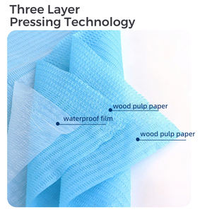 Kustom Pabrik Tiongkok 33*45CM 3 lapis bib gigi PVC tahan air multiwarna produk cetak & kemasan yang dipersonalisasi - Product Image 3