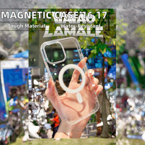 Étui de téléphone magnétique Transparent acrylique de haute qualité pour <span class=keywords><strong>iPhone</strong></span> 16 17 Air 15 14 13 Pro Max étui transparent de conception de sport en gros - Product Image 2