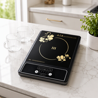 Table de cuisson à induction en gros 1350W, puissance réglable, modes de cuisson multiples, arrêt automatique de sécurité, plaque chauffante électrique