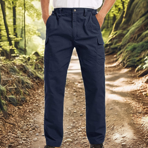 Wholesale Men's Casual All-Terrain Tactical Straight Canvas <b>Pants</b> <b>Waterproof</b> Elastic <b>Cargos</b> Wear-Resistant Outdoor Quick Dry - Product Image 3