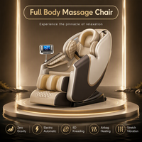 Fauteuil de massage électrique inclinable 8D avec pétrissage, pression d'air, extension des jambes thermique, vibration, zéro gravité et musique