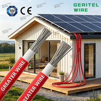 1000V/1500V verzinntes Kupfer-Photovoltaik-Solar kabel DC 4mm 6mm XLPO-Isolierung 16A Nennstrom Industrielle Anwendung