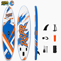 Planche de paddle gonflable portable OEM 320 cm tout usage en PVC double couche pour adultes avec trois ailerons pour les excursions sur eau calme
