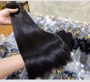 Lot de <span class=keywords><strong>Cheveux</strong></span> Humains Vierges Vietnamiens Style Fumi 12A de Premier Choix, Double Trame Faite à la Machine, 100g, Toutes Couleurs, Pour Tissage <span class=keywords><strong>Femme</strong></span> - Product Image 4