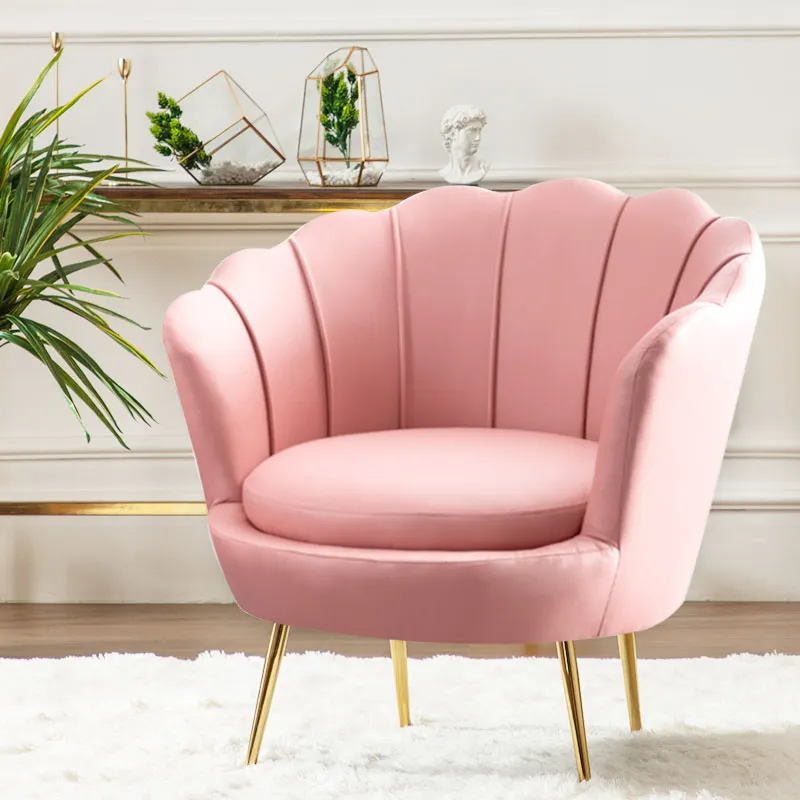 Stuhl Gold Luxus Günstige Nordische Moderne Großhandel Metall Home Sets Samt Warte möbel Wohnzimmer Lounge Akzent Sofa Stühle