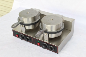 Máy Làm Bánh Quế Điện Thương Mại Máy Làm Bánh Quế Hai Đầu Máy Làm Kem Ốc Quế 2 Đĩa - Product Image 4