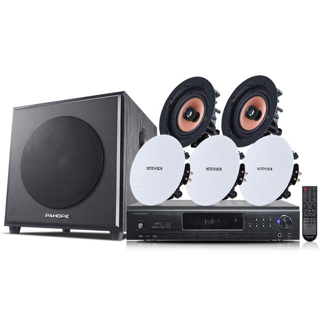 5.1 Home Theater Ceiling Speaker Set Background Music Living Room Embedded Combined  Amplifier Speaker System