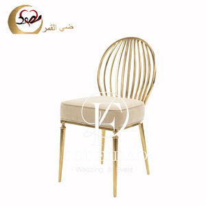 Chaises de banquet en velours avec cadre en acier inoxydable doré pour usage commercial, mobilier d'hôtel moderne - Product Image 6