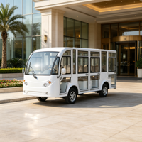 Bus de tourisme électrique de luxe, fermé, 14 places, de bonne qualité, à bas prix, pour hôtel, complexe hôtelier, parc personnalisé, visites touristiques