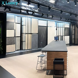 Nuovo stile Showroom Open Slat parete <span class=keywords><strong>negozio</strong></span> Showroom tessuti fieristico per esposizione a soffitto appesi piastrelle Rack - Product Image 3