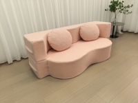 Sofá Cama Lineal Contemporáneo de 2 Plazas, Embalaje Comprimido, Sofá Recto Convertible Minimalista