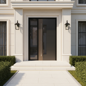 Portes d'entrée sans clé en alliage d'aluminium SAMEKOM modernes, isolation thermique, garantie 5 ans pour hôtels, bureaux commerciaux, accès fini - Product Image 2