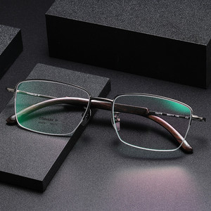 Stok bingkai optik dari pabrik ShenZhen Titanium berkualitas tinggi + bingkai kayu cendana kacamata optik CS-H2316 - Product Image 2