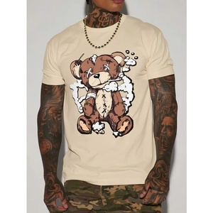 Expédié sous 24H T-shirts en coton à motifs de dessins animés à la mode Vente en gros Confortables Durables Respectueux de la peau Haute qualité à porter - Product Image 5