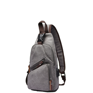 Bolso de Pecho de Lona Vintage Impermeable de Diseño, Bolso Bandolera de Moda con Cierre de Cremallera - Product Image 1