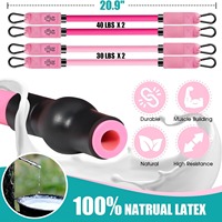 Ensemble de tubes de résistance pour exercices de fitness et de musculation, kit de barre de Pilates multifonctionnel avec bandes de résistance