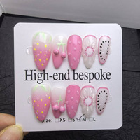 Ventes en gros de faux ongles en gel peints à la main, magnifiques ongles en acrylique faits à la main, de haute qualité, à presser