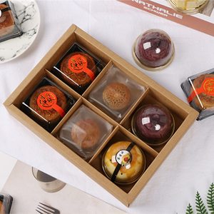 Boîtes à beignets en papier <span class=keywords><strong>de</strong></span> boulangerie haut <span class=keywords><strong>de</strong></span> gamme avec fenêtre transparente et séparateur en carton pour emballage <span class=keywords><strong>de</strong></span> biscuits/biscuits <span class=keywords><strong>de</strong></span> Noël - Product Image 3