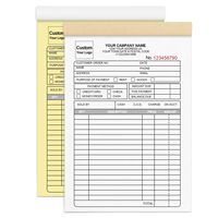 Carnet de factures personnalisé avec logo, carnet de reçus autocopiants NCR 2 ou 3 feuillets, formulaires de bons de commande, fabricant, grossiste, fournisseur OEM